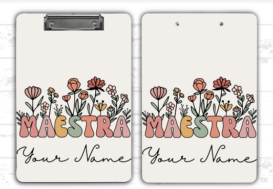 Maestra Flowers Clipboard