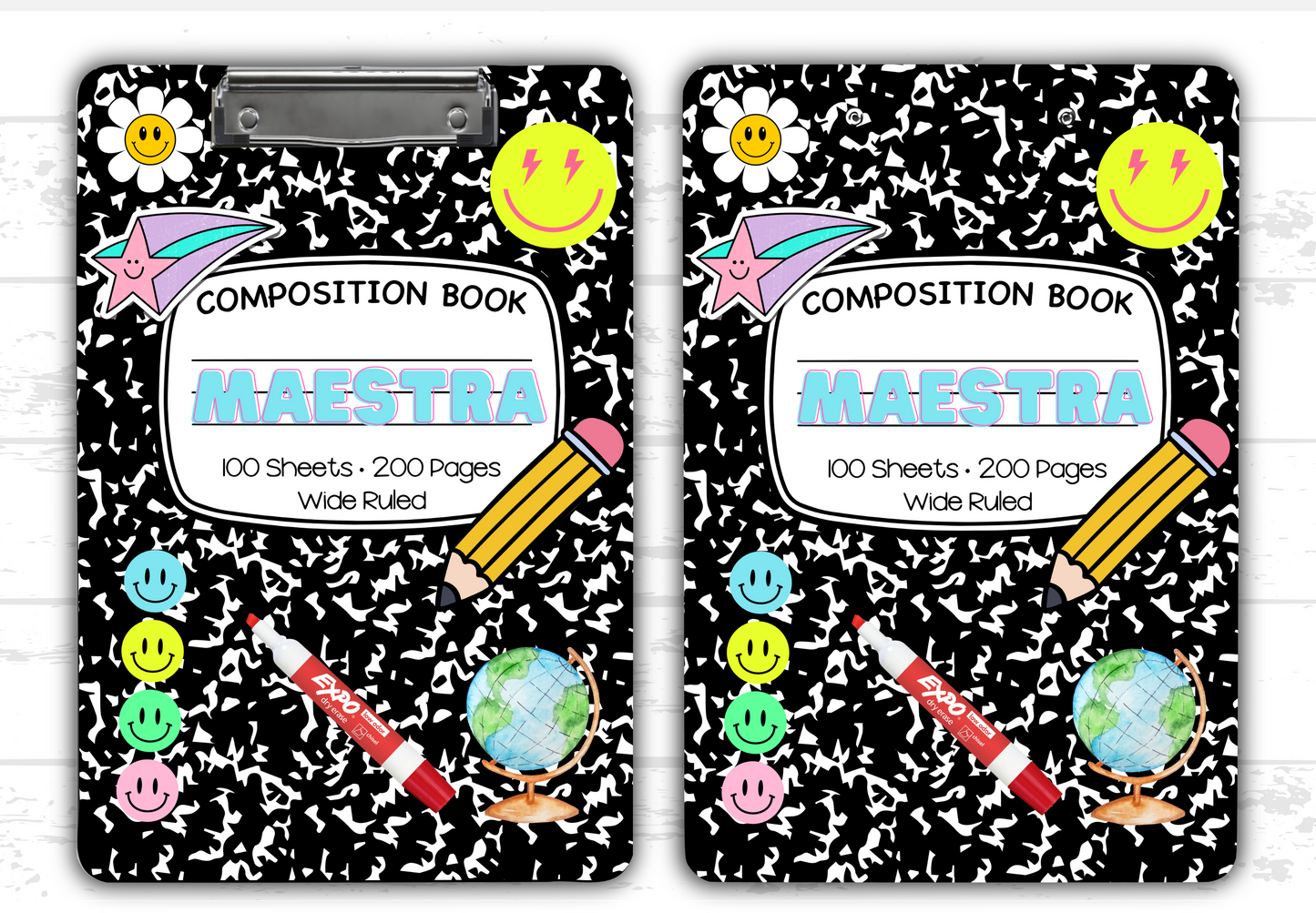 Composition Notebook Clipboard