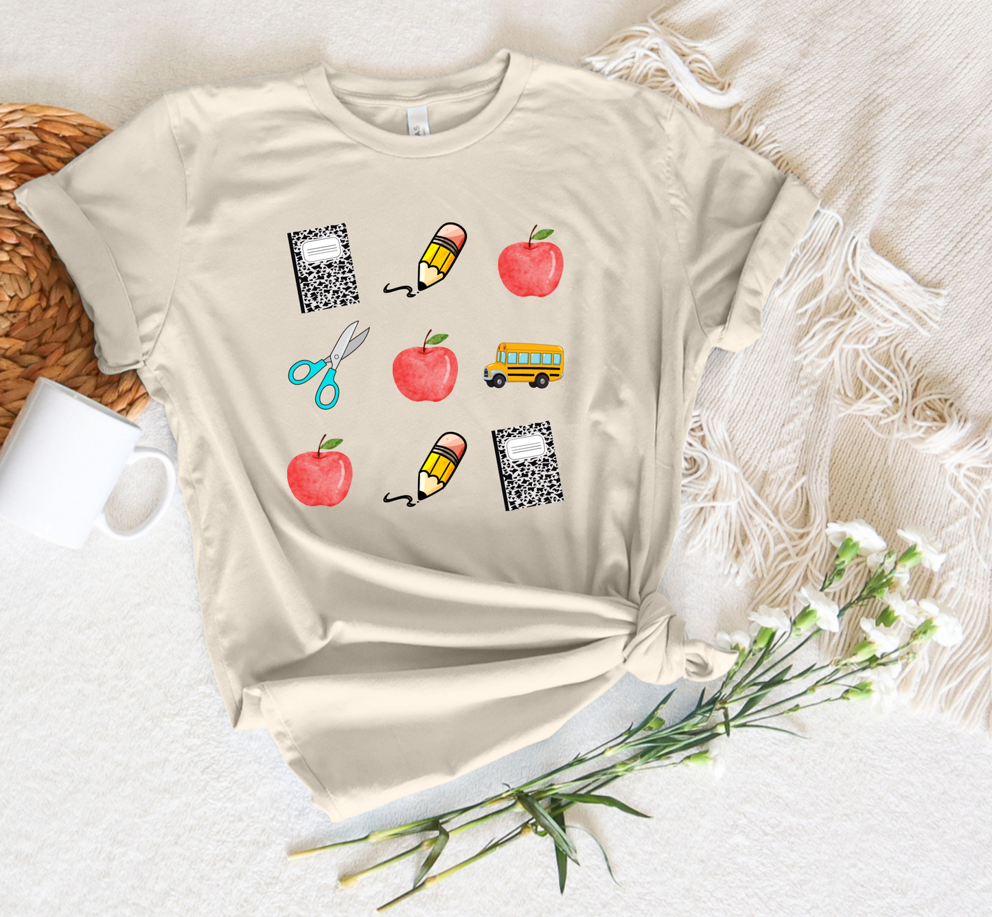 Composition & Apple Teacher Shirt