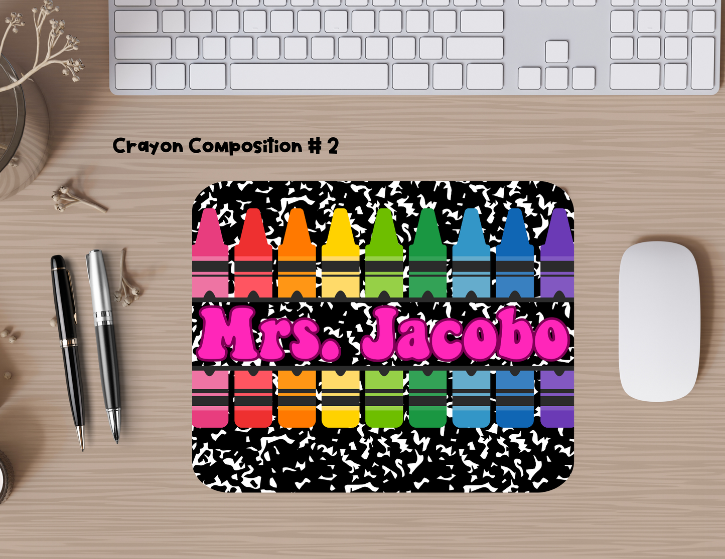 Crayons Composition Mousepad