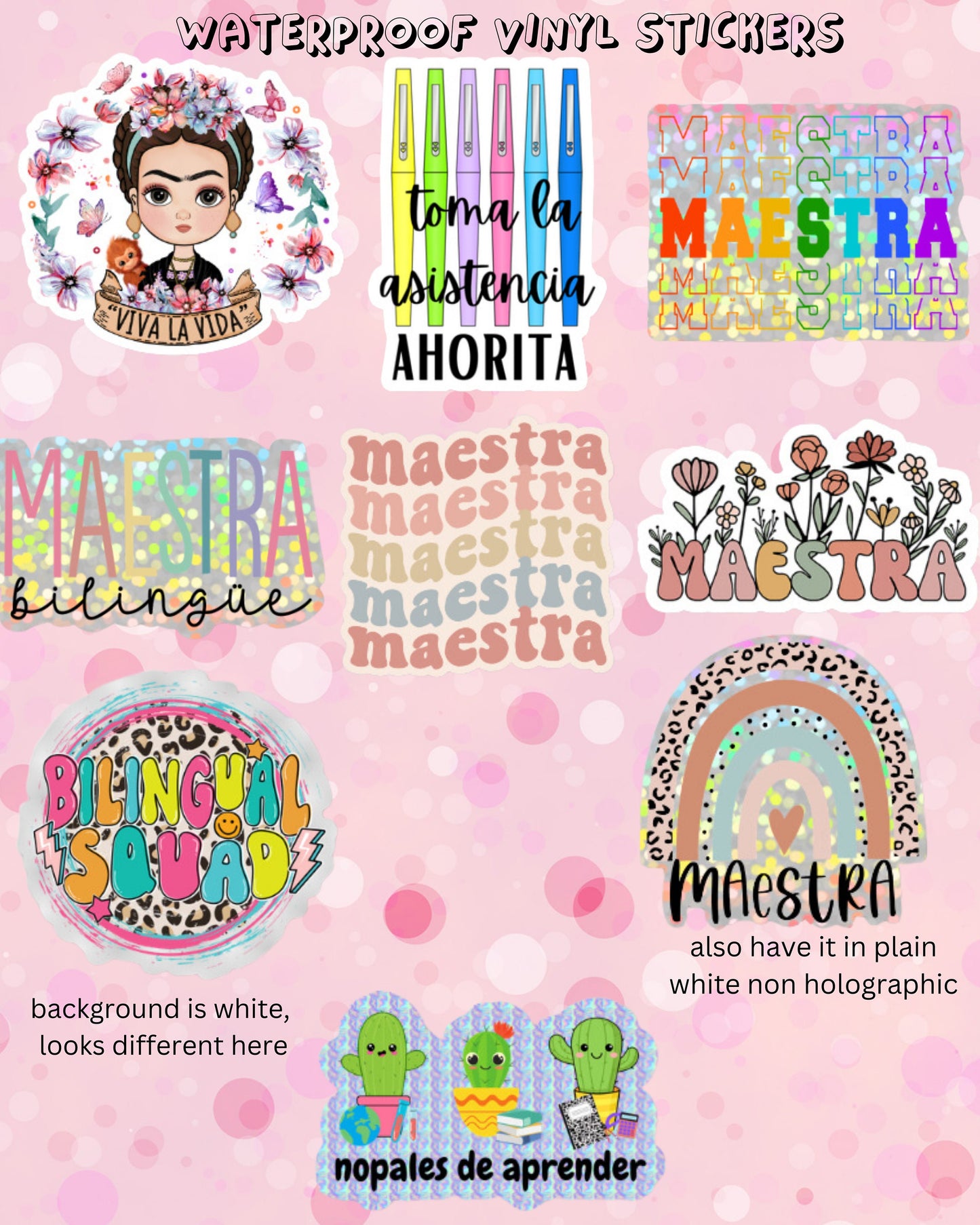 Bilingual Teacher stickers