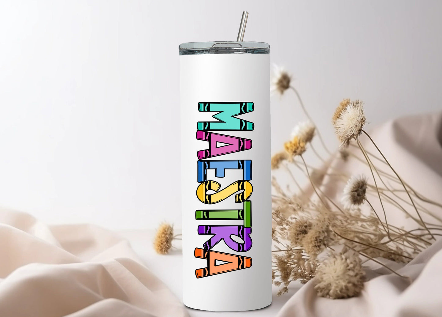 Crayon Font Tumbler