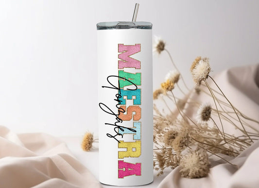 Chenille Font Tumblers