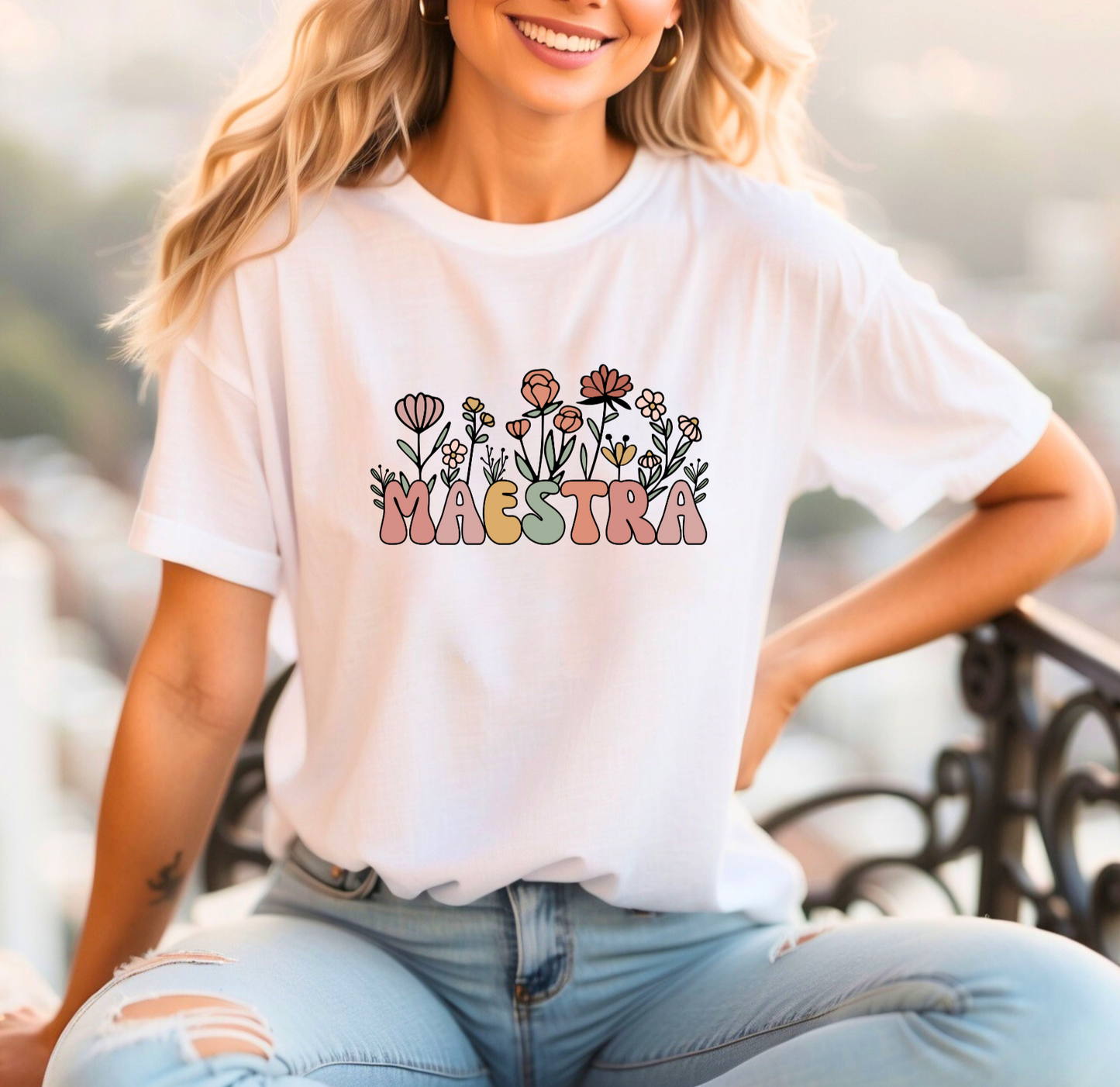 Maestra Flowers Tshirt